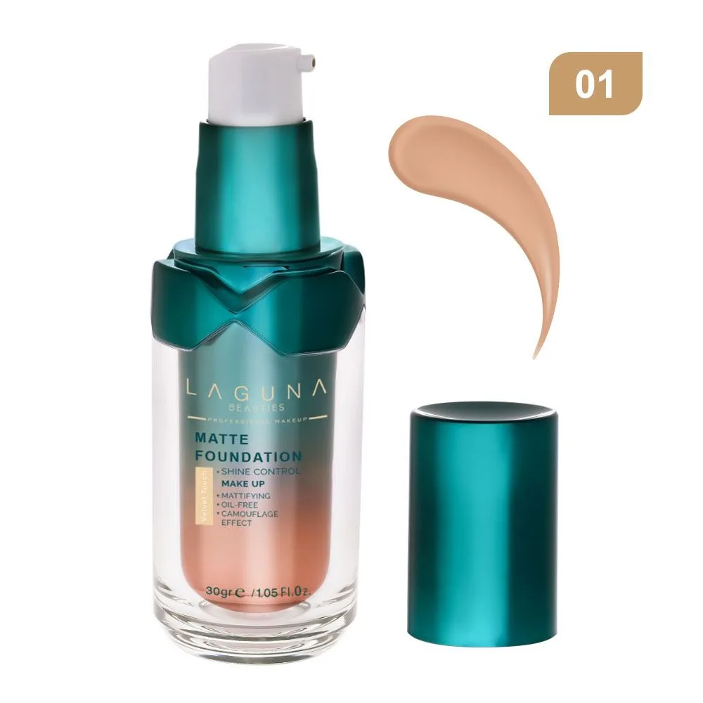 کرم پودر مایع لاگونا مدل MATTE شماره LMF01 مناسب برای پوست چرب و مختلط وزن 30 گرم