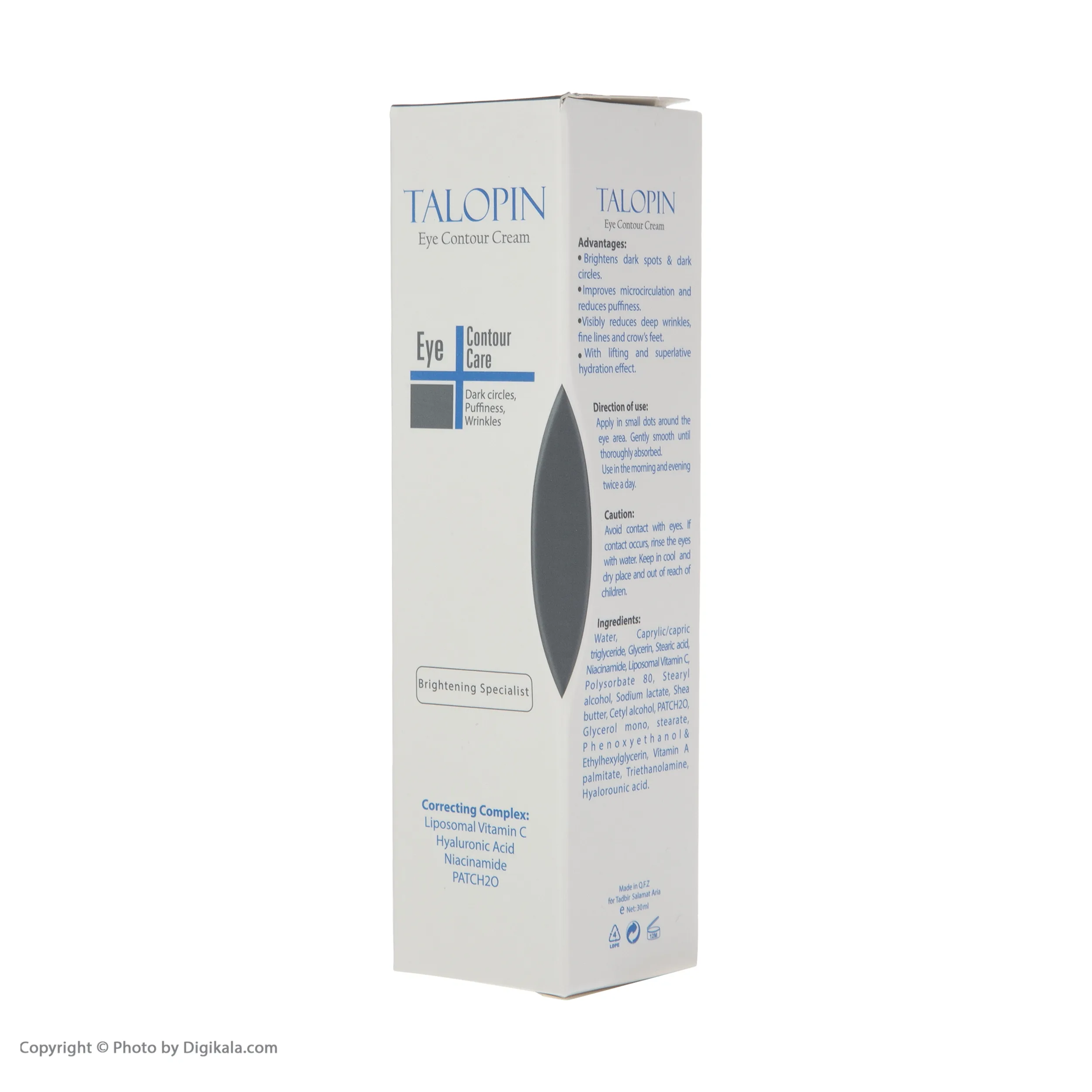 کرم دور چشم تالوپین مدل Contour Care حجم 30 میلی لیتر