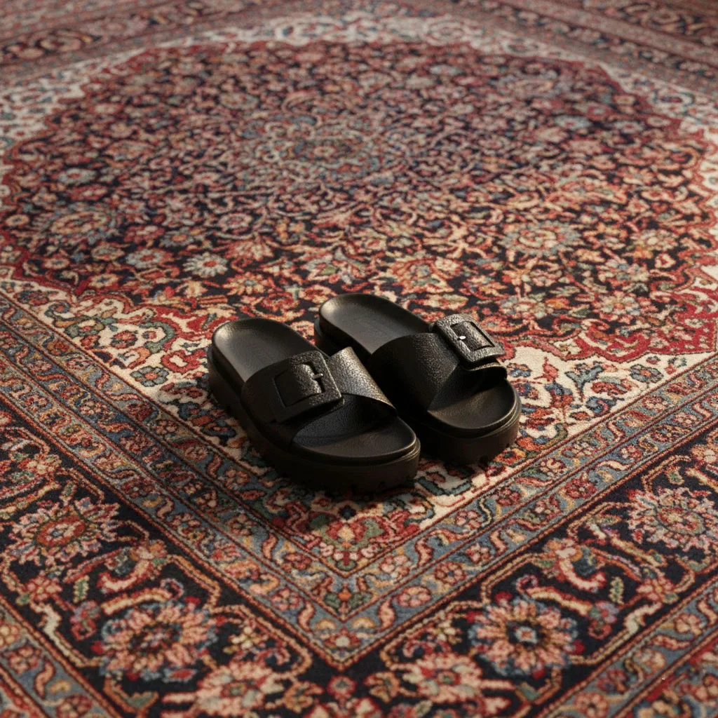 دمپایی زنانه پاپا مدل لژ دار سگکی BK.4305