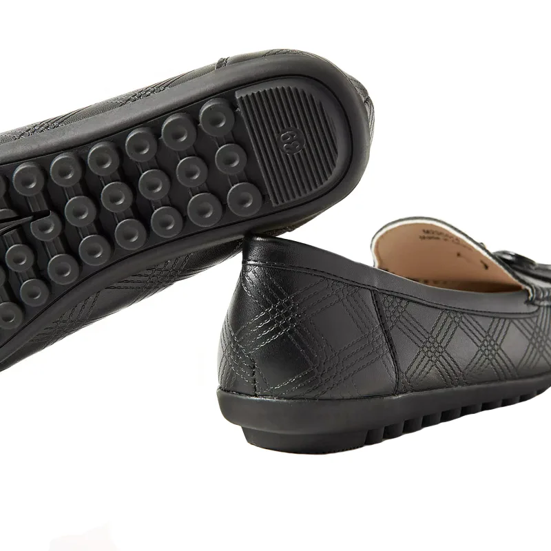 کفش کالج زنانه مکس مدل Perforated Slip-On Loafers with Bow Accent