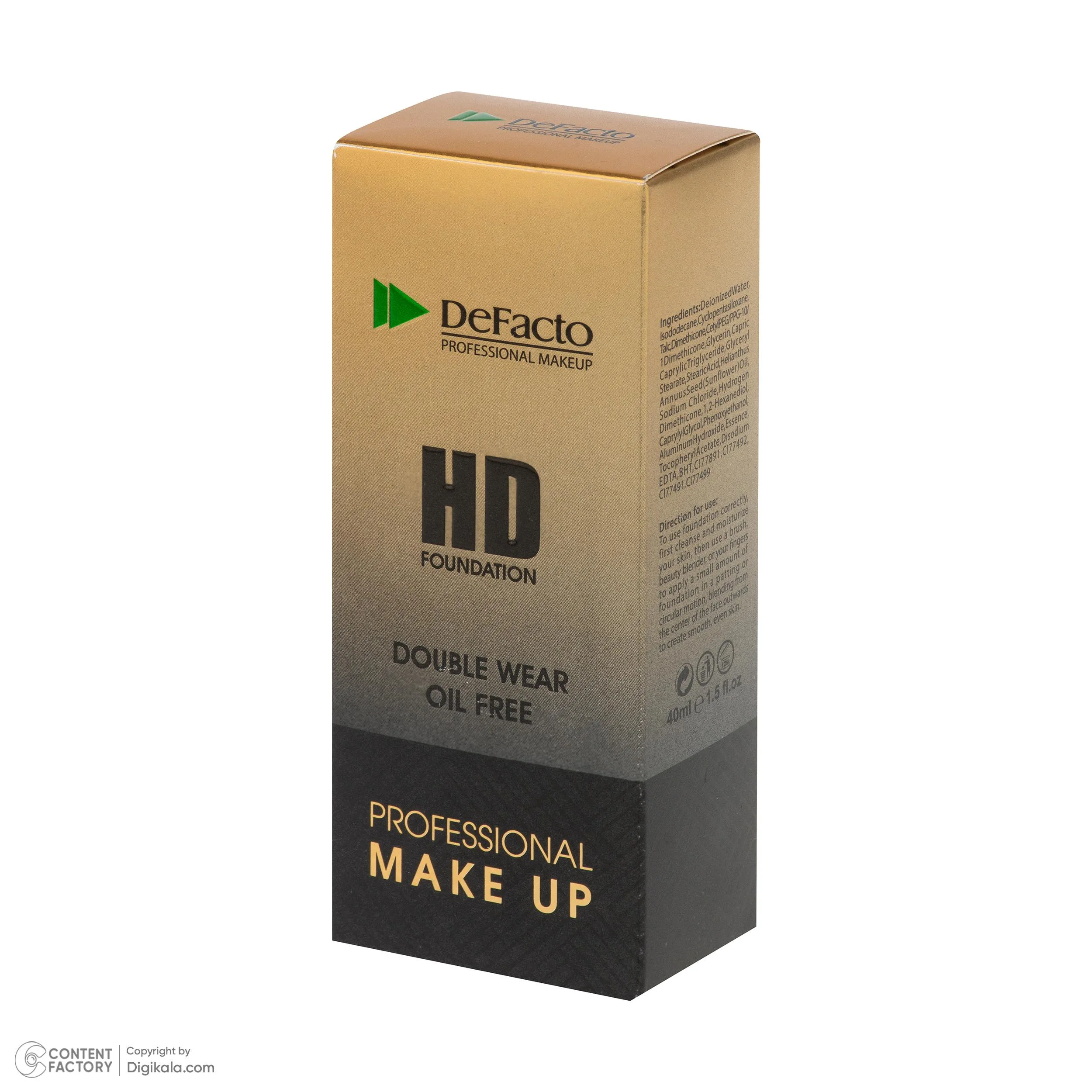 کرم پودر مایع دیفکتو مدل HD شماره F303 مناسب برای انواع پوست حجم 40 میلیلیتر