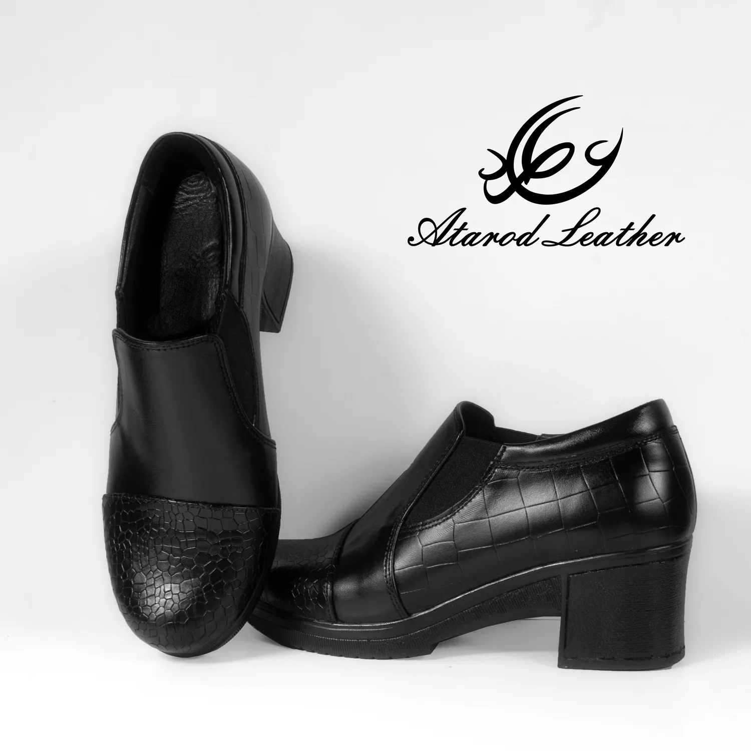 کفش زنانه چرم عطارد مدل چرم طبیعی کد SH104
