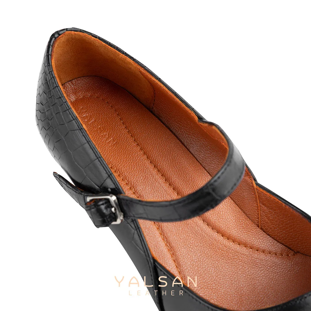 ست کیف و کفش پاشنهدار زنانه چرم یلسان مدل آیریا کد OLOVIYA-PRM-930-msk