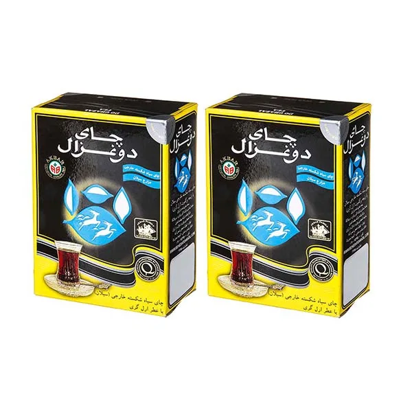 چای سیاه شکسته سیلان دو غزال - 500 گرم بسته 2 عددی