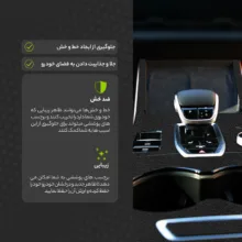 برچسب محافظ کنسول خودرو مولتی نانو طرح چرم مدل X-F1L مناسب برای تارا V4 مجموعه 59 عددی