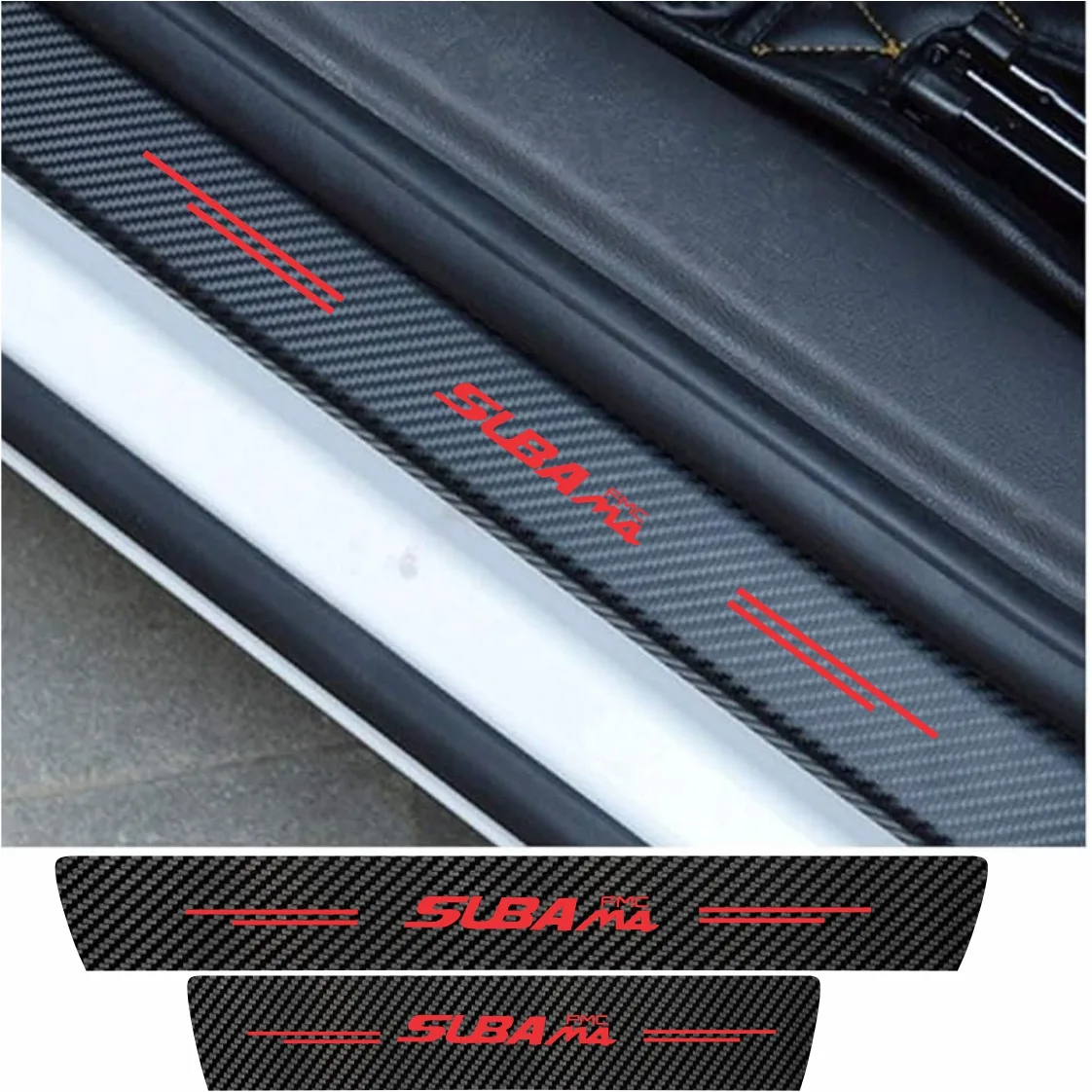 برچسب پارکابی خودرو سولگی مدل کربن کد J069 مناسب برای SUBA-M4 بسته 4 عددی