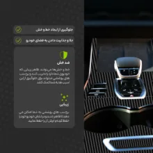 برچسب محافظ کنسول خودرو مولتی نانو طرح کربن مدل X-F1C مناسب برای کی ام سی T8 مجموعه ی 22 عددی