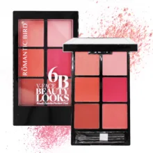 پالت رژ گونه رمانتیک برد مدل 6B V-Face Beauty Looks کد A