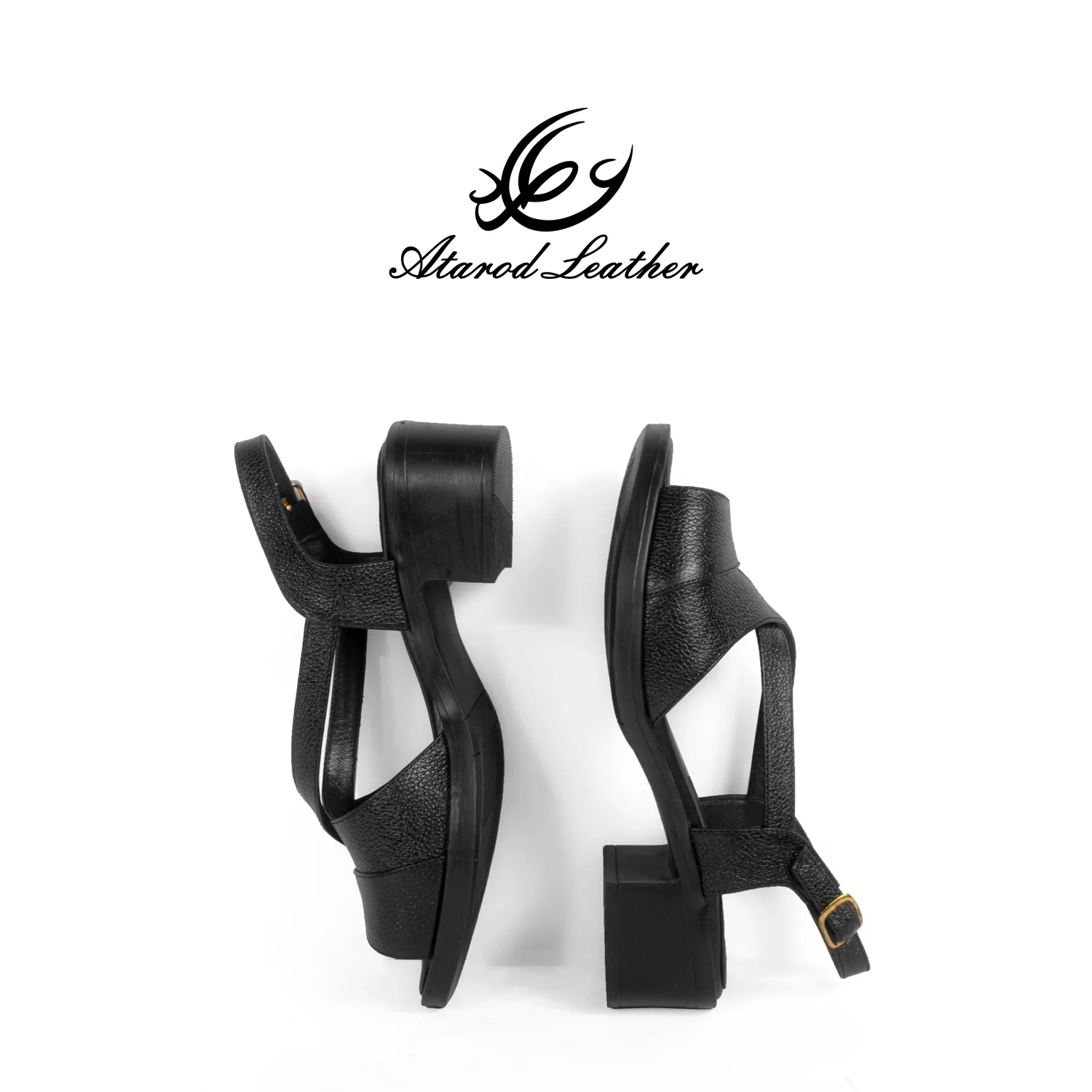 صندل زنانه چرم عطارد مدل چرم طبیعی کد SH162