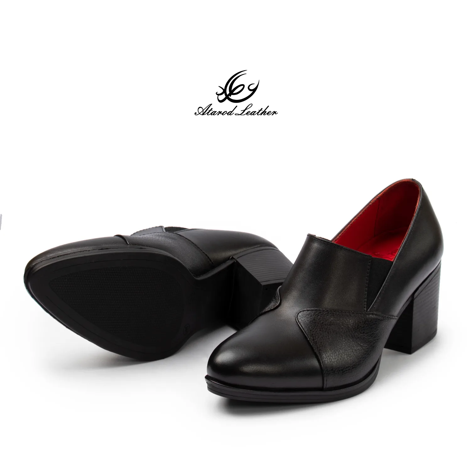 کفش پاشنهدار زنانه چرم عطارد مدل چرم طبیعی کد SH339