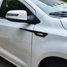 آرم گلگیر خودرو رهام مدل AR0038 طرح TURBO بسته 2 عددی