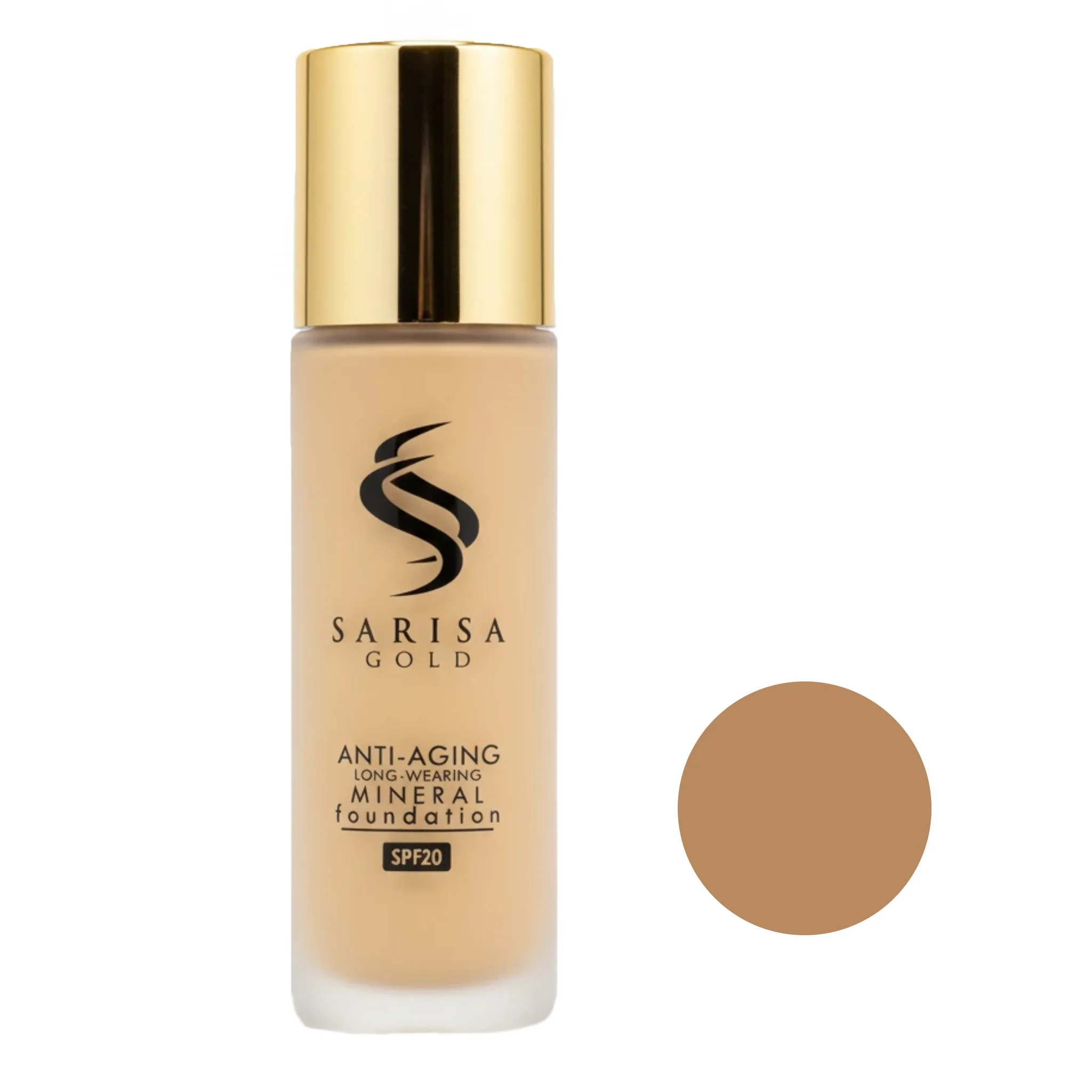 کرم پودر مایع SPF 20 ساریسا گلد مدل SS شماره 43 مناسب انواع پوست حجم 35 میلی لیتر