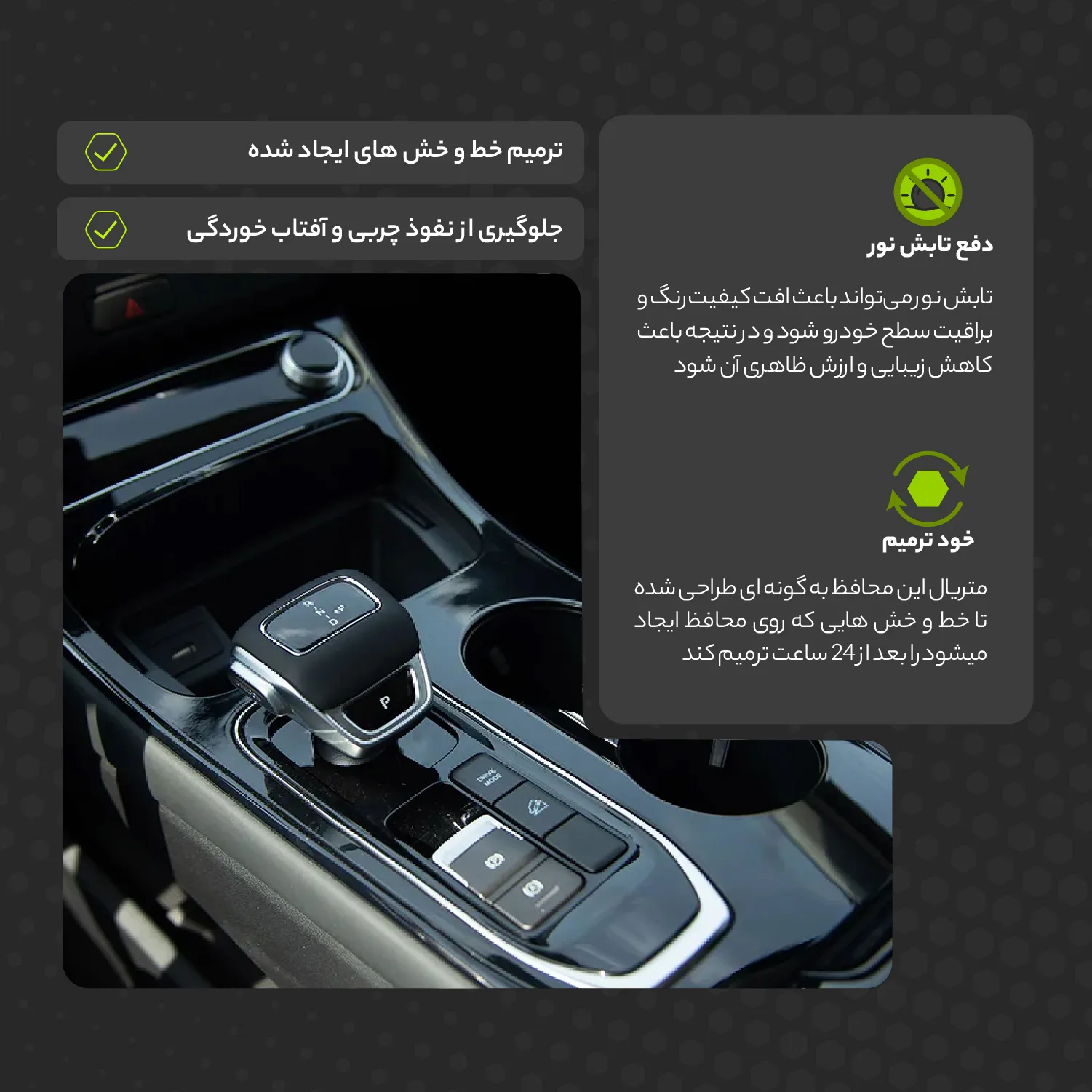 برچسب محافظ مانیتور و کنسول خودرو مولتی نانو مدل X-F1T مناسب برای چانگان CS35 plus مجموعه 13 عددی