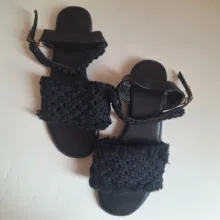 ست کیف و صندل زنانه مدل مکرومه