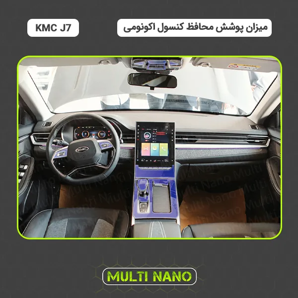 برچسب محافظ مانیتور و کنسول خودرو مولتی نانو مدل X-F1T مناسب برای کی ام سی J7 مجموعه 15 عددی