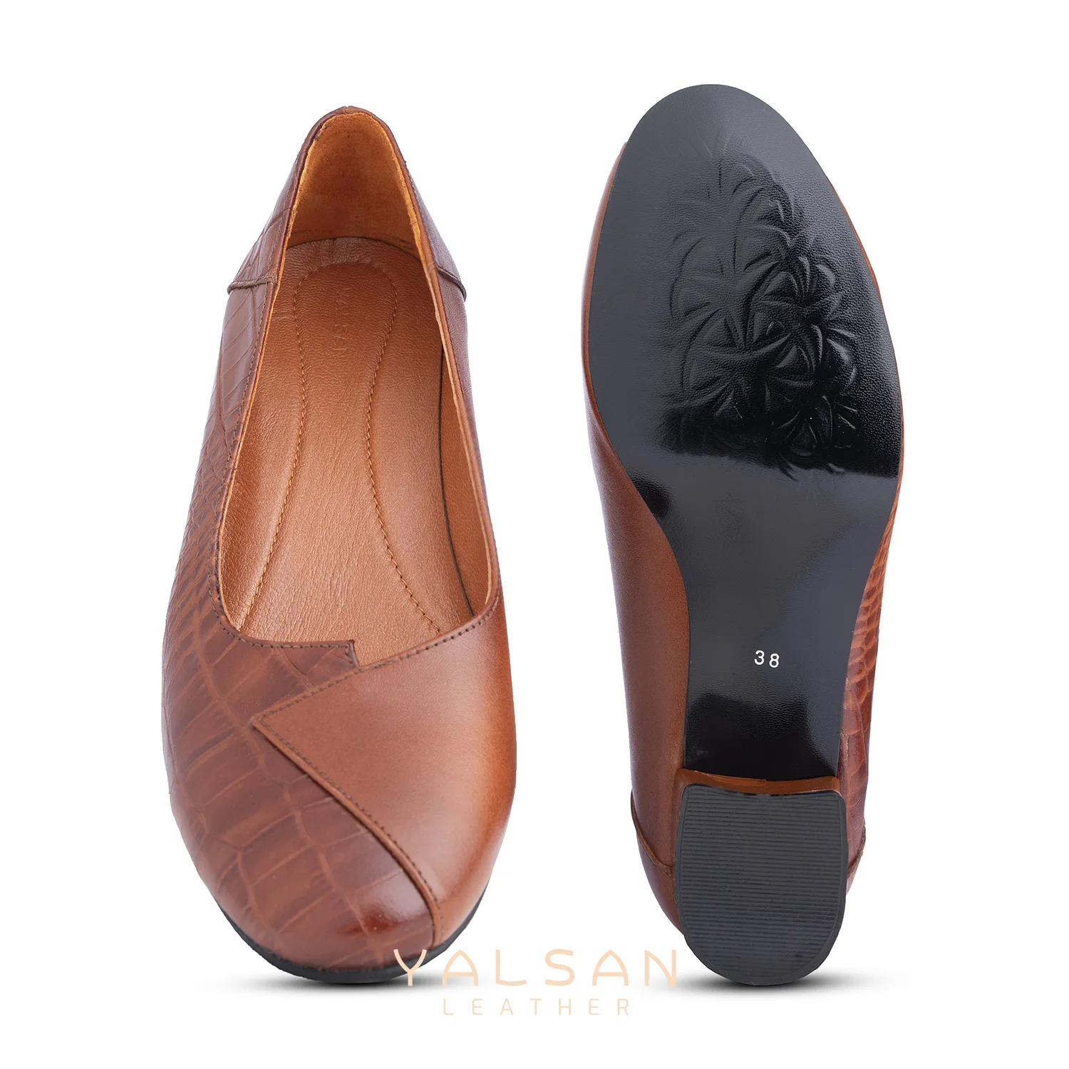 ست کیف و کفش پاشنهدار زنانه چرم یلسان مدل لیان کد AYSU-GC-906-asl