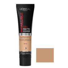 کرم پودر مایع Spf 25 لورآل مدل Matte Cover 32H شماره 175 مناسب برای انواع پوست حجم 30 میلی لیتر
