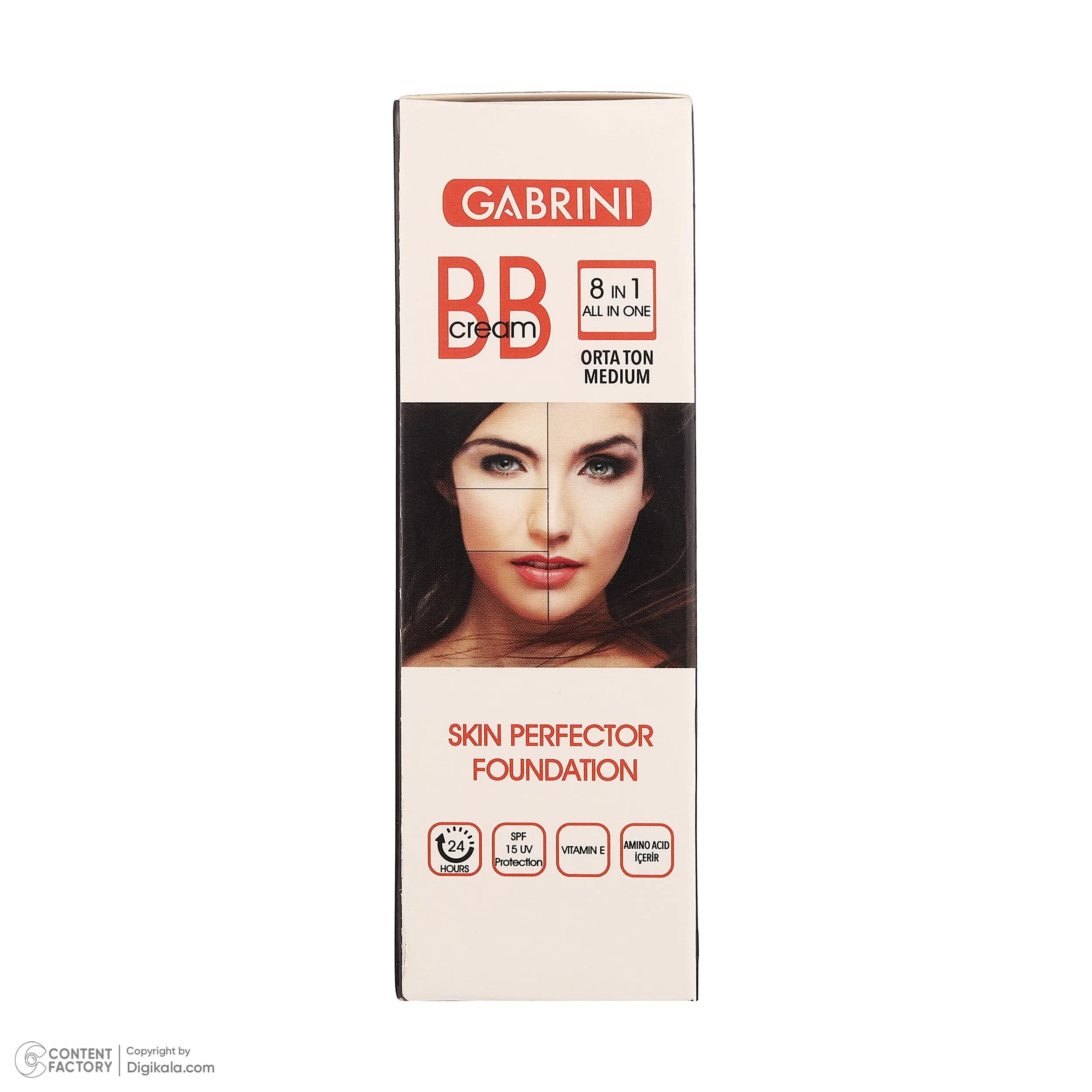 کرم پودر BB مایع SPF 15 کابرینی مدل 8IN1 مناسب برای انواع پوست حجم 50 میلیلیتر
