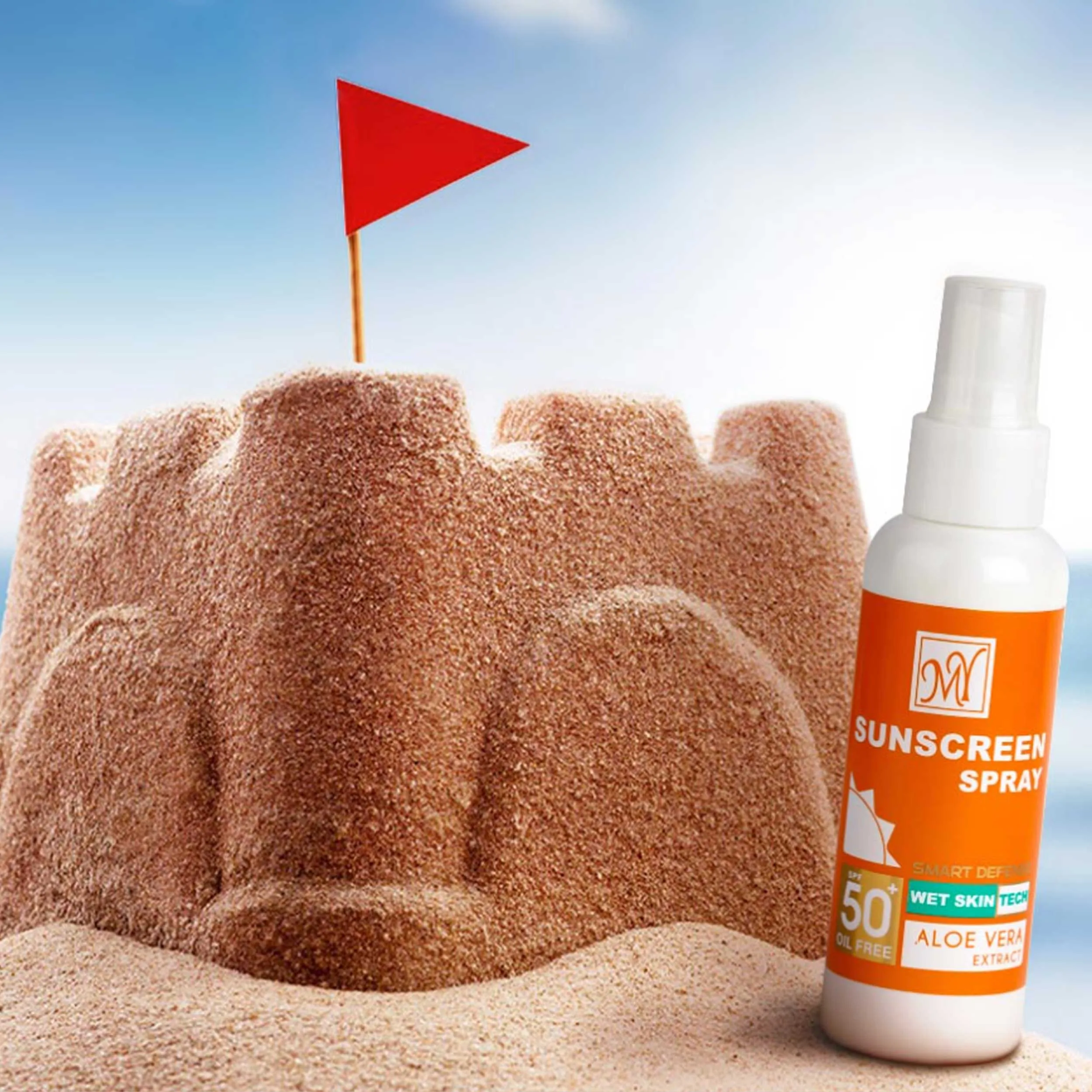 اسپری ضدآفتاب بیرنگ مای SPF50 مدل Smart Defense مناسب انواع پوست، حجم 100 میلیلیتر