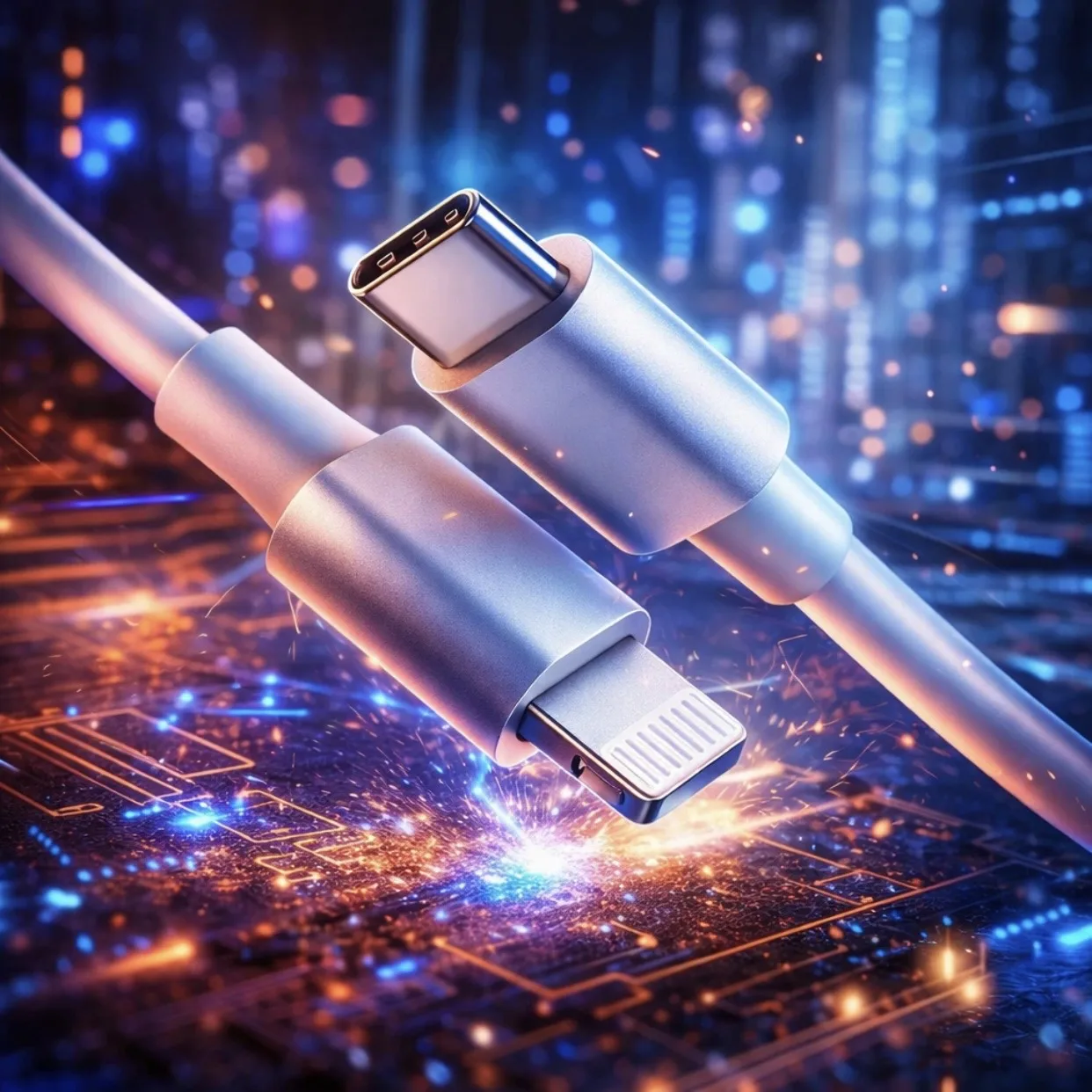 کابل تبدیل USB-C به لایتنینگ سیوگا مدل PowerLine-plus طول 1 متر