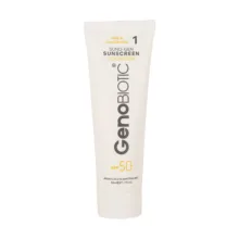 کرم ضدآفتاب بی‌رنگ ژنوبایوتیک SPF50 مدل 01 محافظ UVA ،UVB، مناسب پوست‌های مختلط و چرب، حجم 50 میلی‌لیتر