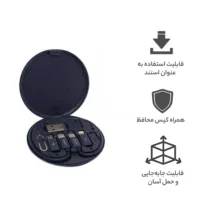 کابل تبدیل USB/USB-C به microUSB / لایتنینگ / USB-C ریمکس مدل RC_190 طول 0.29 متر به همراه سوزن سیم کارت