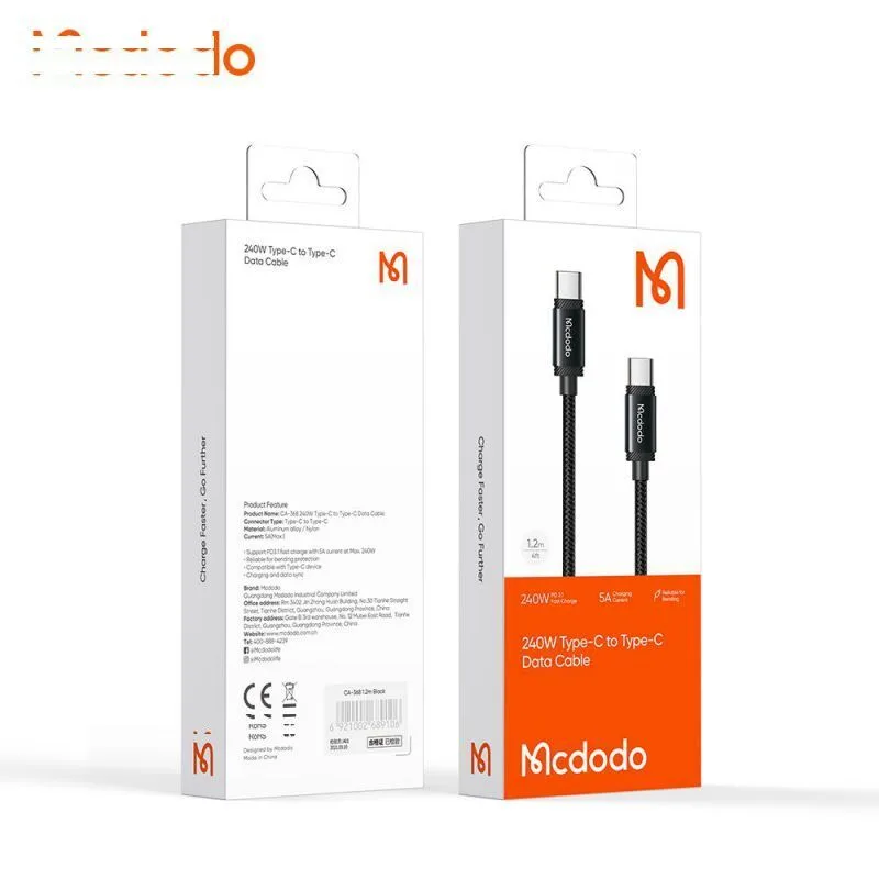 کابل USB-C مک دودو مدل CA-3680 طول 1.2 متر