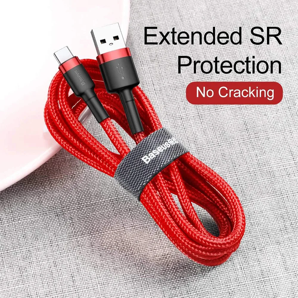 کابل تبدیل USB به USB-C بیسوس مدل CATKLF-B09 Rapid Charge Cafule طول 1 متر