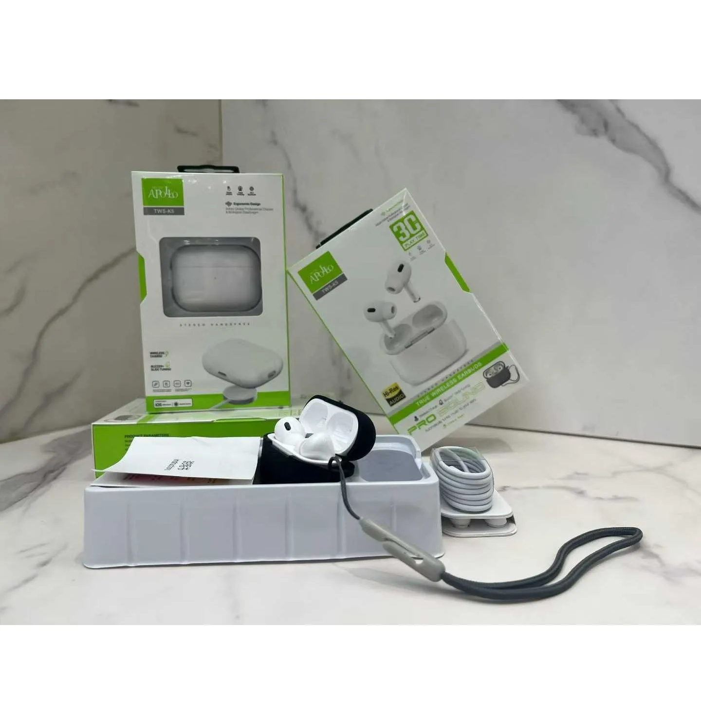 هدفون بلوتوثی موزیک آپولو مدل True Wireless C05 K5