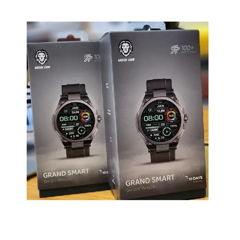 ساعت هوشمند گرین لاین مدل MMD QUALITY GRAND SMART 7009 دارای قابلیت های صفحه نمایش رنگی، صفحه نمایش لمسی، کنترل موسیقی (Music Player)، پشتیبانی از زبان فارسی در منو و سیستمعامل بند سیلیکون
