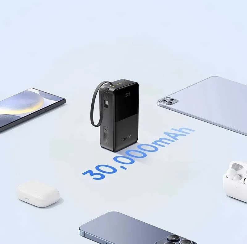 پاوربانک 22 وات بیسوس مدل EnerFill FC51 Bipow 2 Pro ظرفیت 30000 میلی‌آمپرساعت
