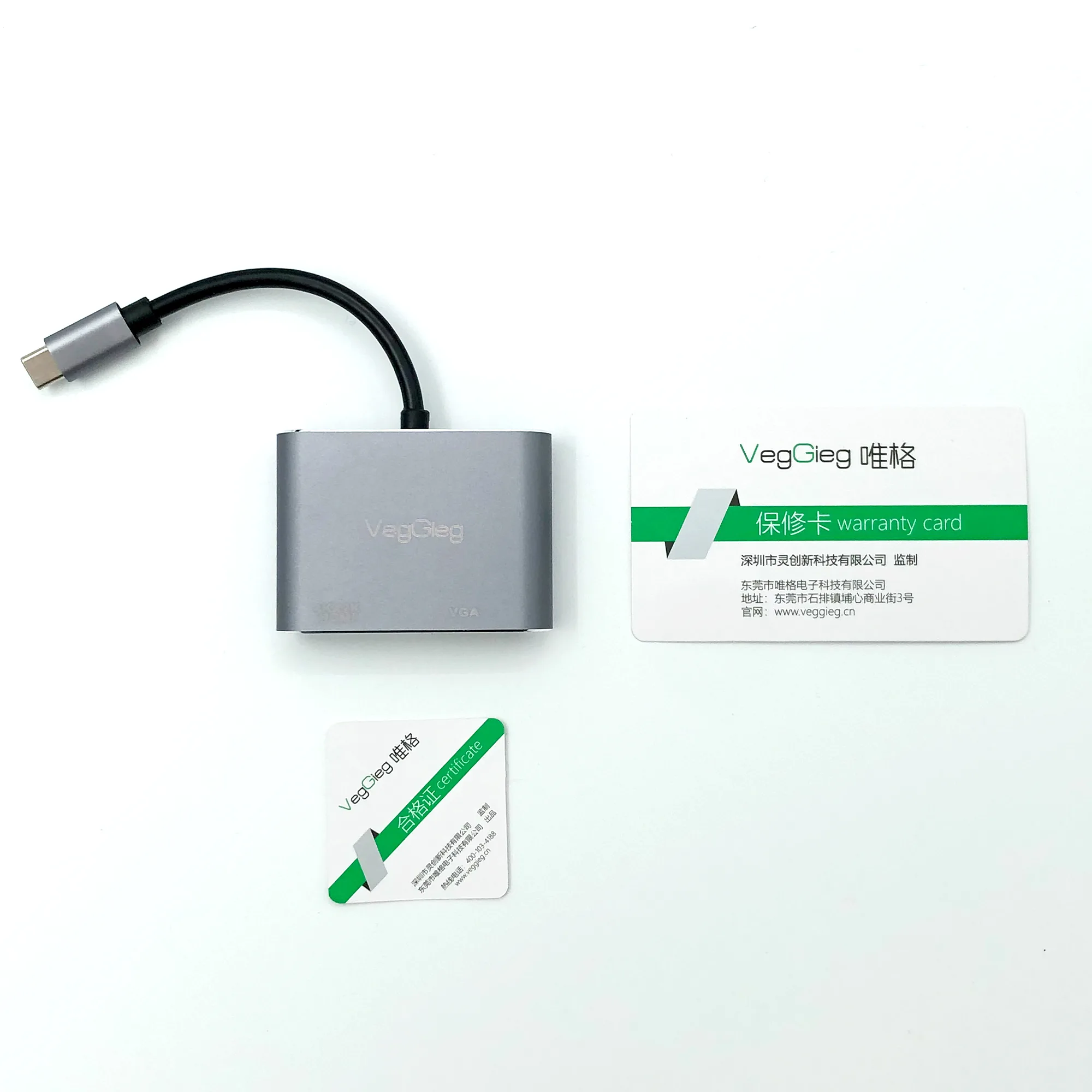 مبدل usb-C به HDMI / VGA وگیگ مدل V-TC02