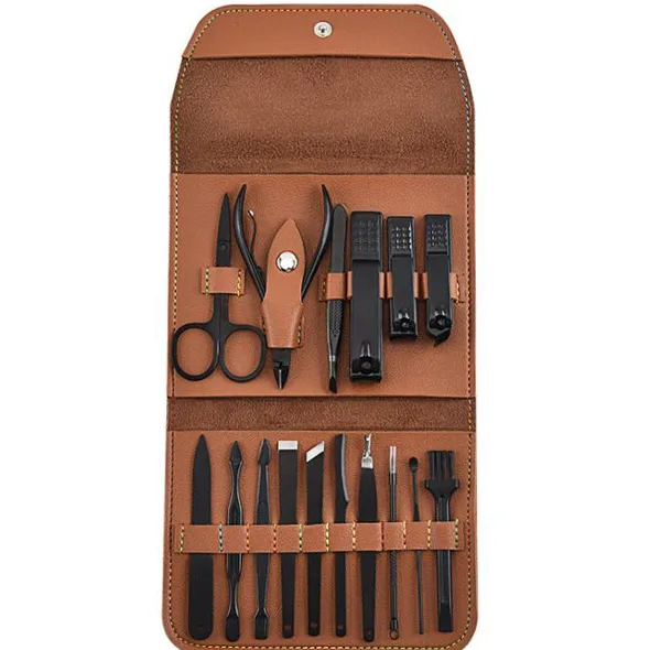 ست مانیکور و پدیکور مدل 16-Leather مجموعه 16 عددی
