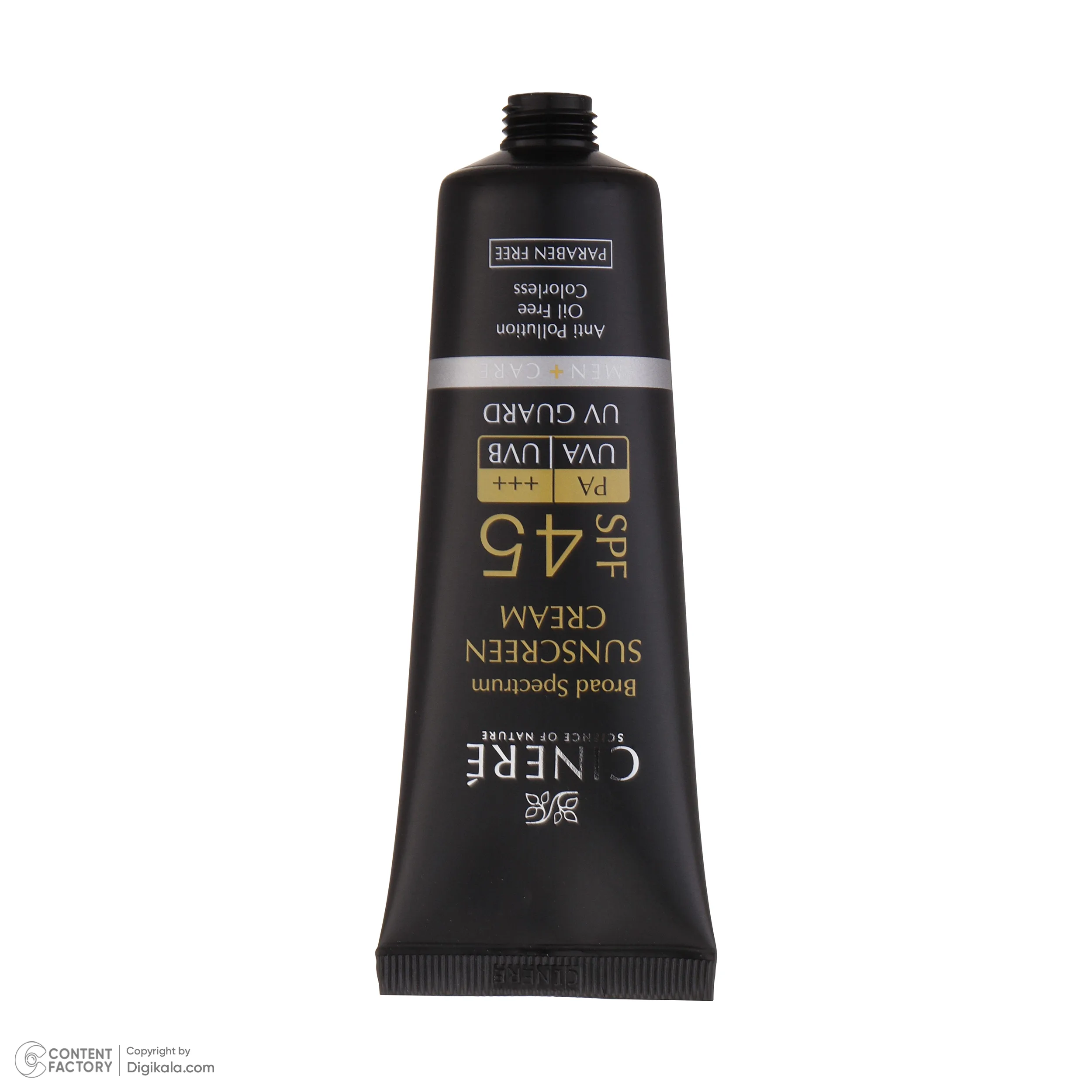 کرم ضدآفتاب آقايان SPF45 سینره، حجم 50 میلیلیتر