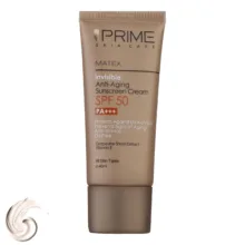 کرم ضدآفتاب بدون رنگ پرایم مدل Anti Aging SPF50، حجم 40 میلی‌لیتر