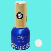 لاک ژل صدفی ناخن تیتانیوم مدل Lasting شماره 001 رنگ سفید