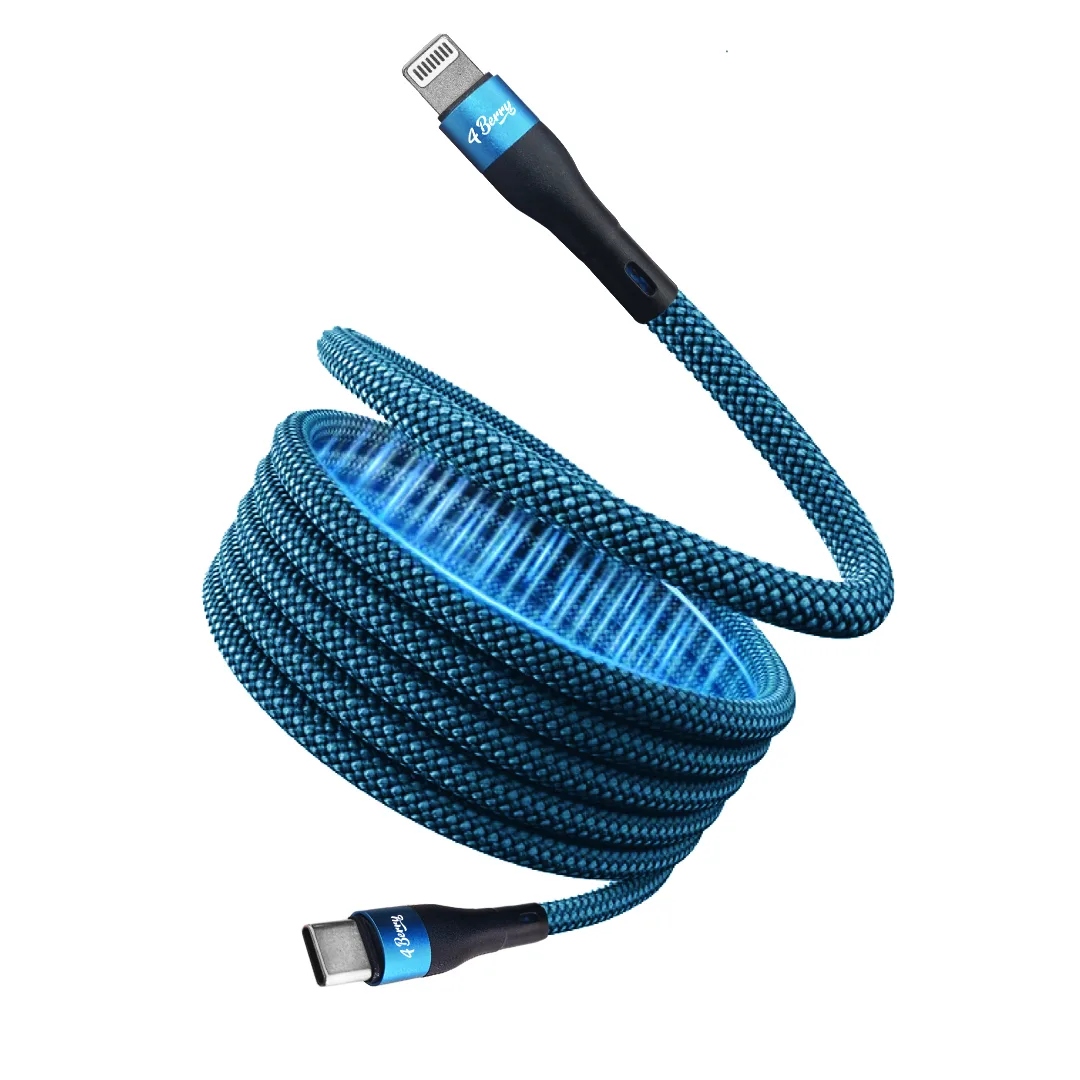 کابل تبدیل USB-C به لایتنینگ فوربری مدل Magnetic KS-CL01-20W طول 1 متر