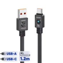 کابل تبدیل USB به USB-C یوسمز مدل US-SJ686-66W طول 1.2 متر