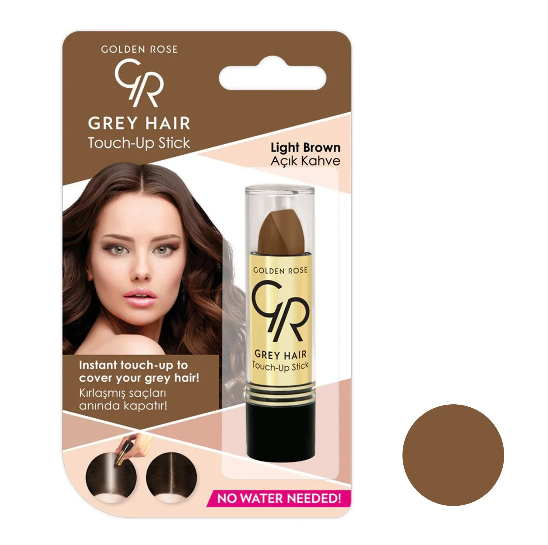 رژ مو گلدن رز مدل Light Brown