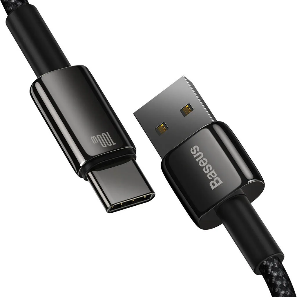 کابل تبدیل USB به USB-C باسئوس مدل Tungsten Gold 100W طول 2 متر