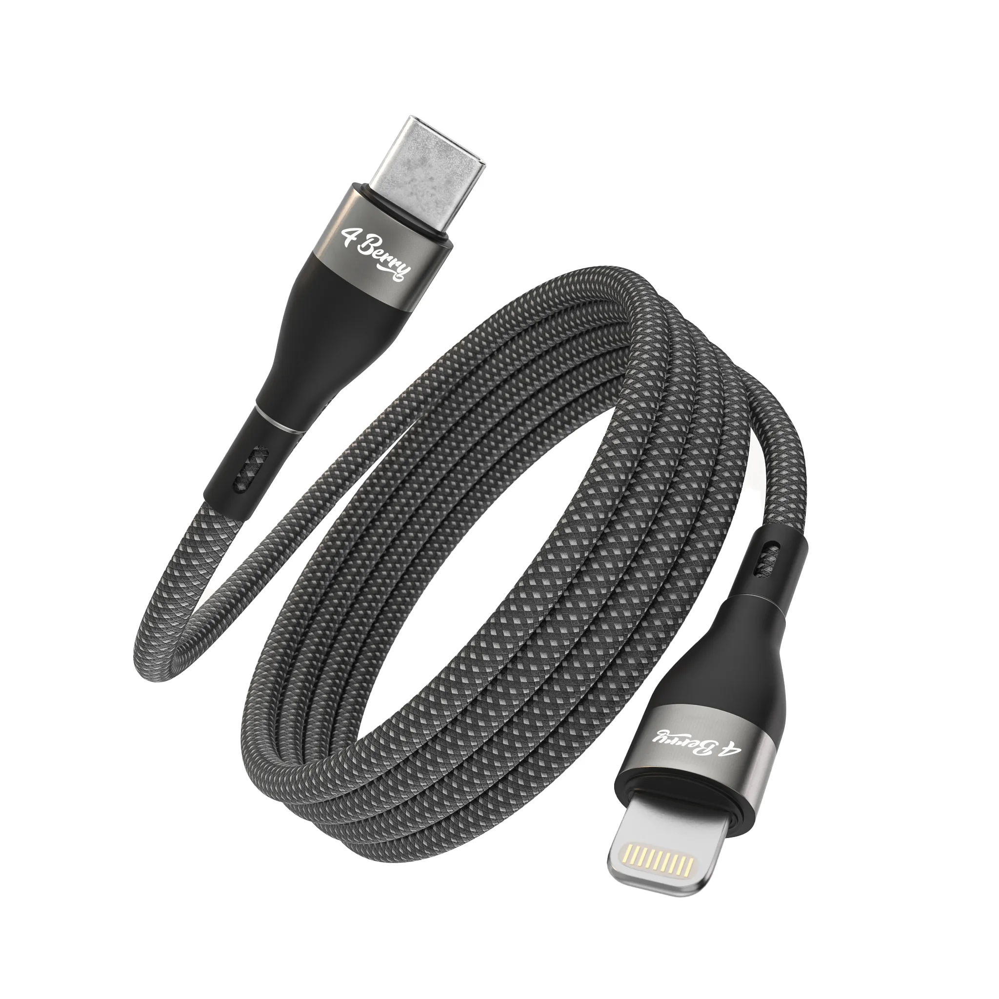 کابل تبدیل USB-C به لایتنینگ فوربری مدل Magnetic KS-CL01-20W طول 1 متر