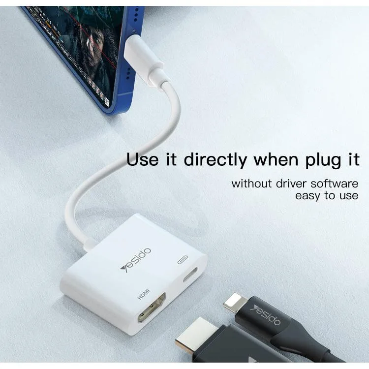 مبدل لایتنینگ به HDMI / لایتنینگ یسیدو مدل HM06