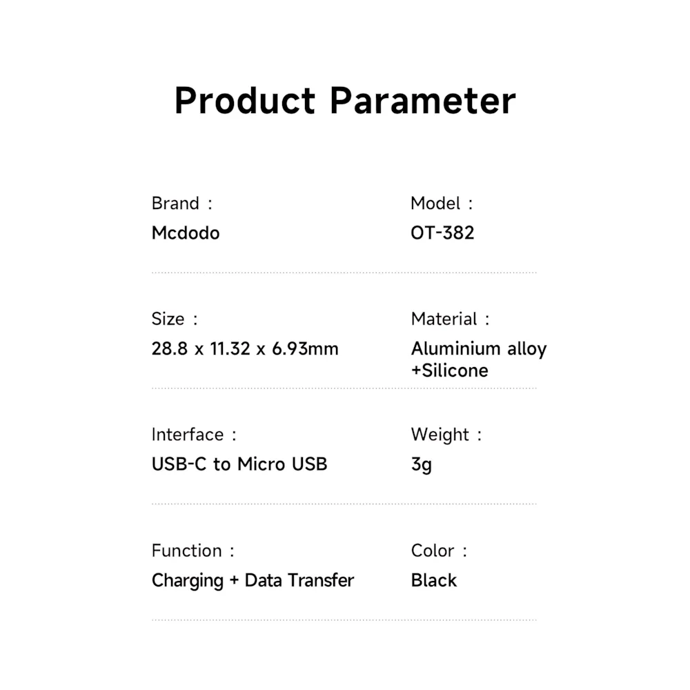 مبدل USB-C به MicroUSB مک دودو مدل OT-382