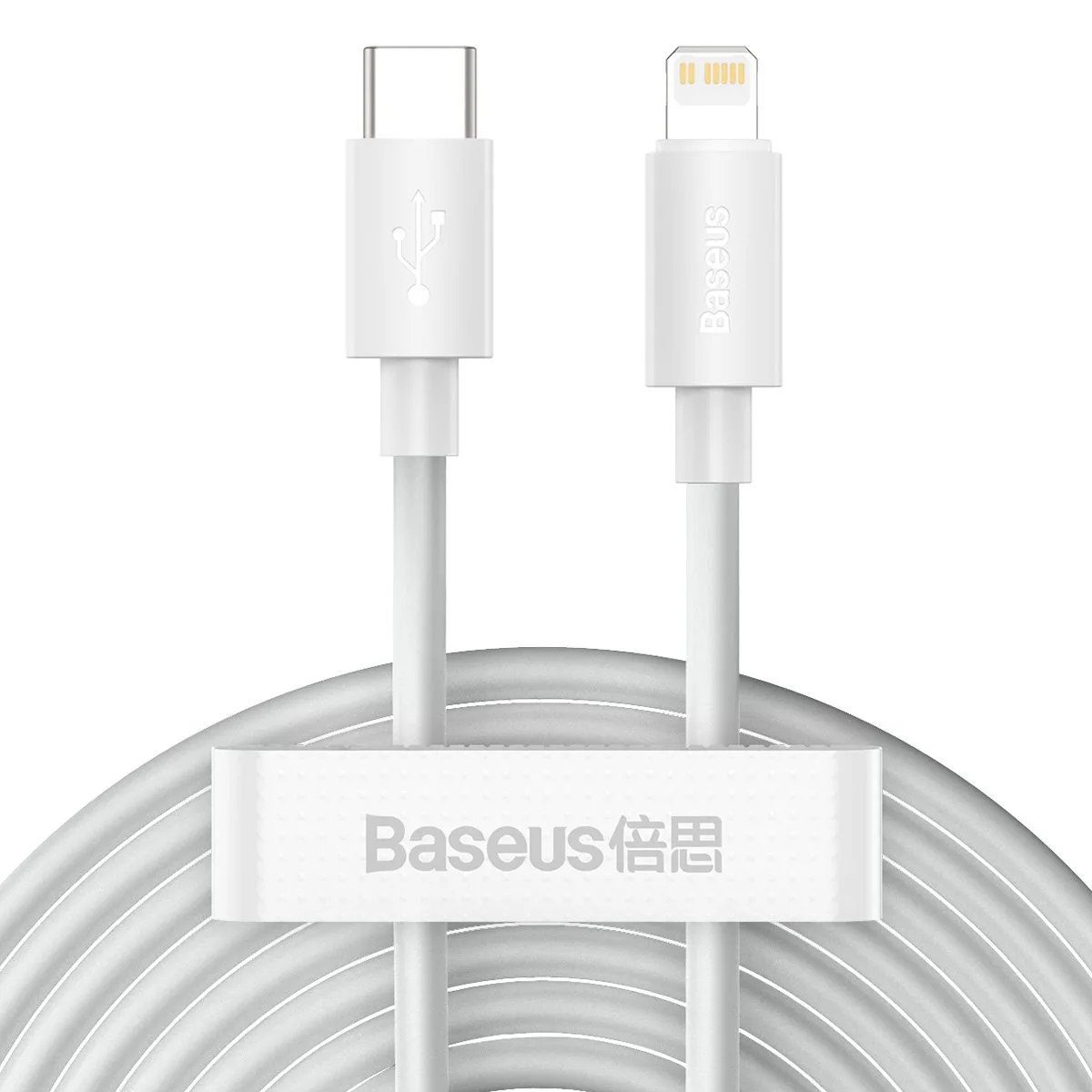 کابل تبدیل USB-C به لایتنینگ باسئوس مدل Superior PD  طول 1.5 متر بسته دو عددی