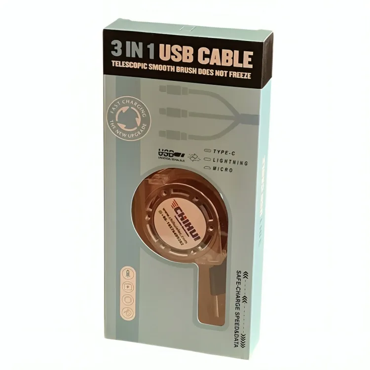 کابل تبدیل USB به microUSB/USB-C/لایتنینگ مدل WWQ-60 طول 1 متر
