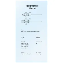 کابل تبدیل USB-C / USB به USB-C / لایتنینگ اوی مدل CL-181 60W طول 1 متر