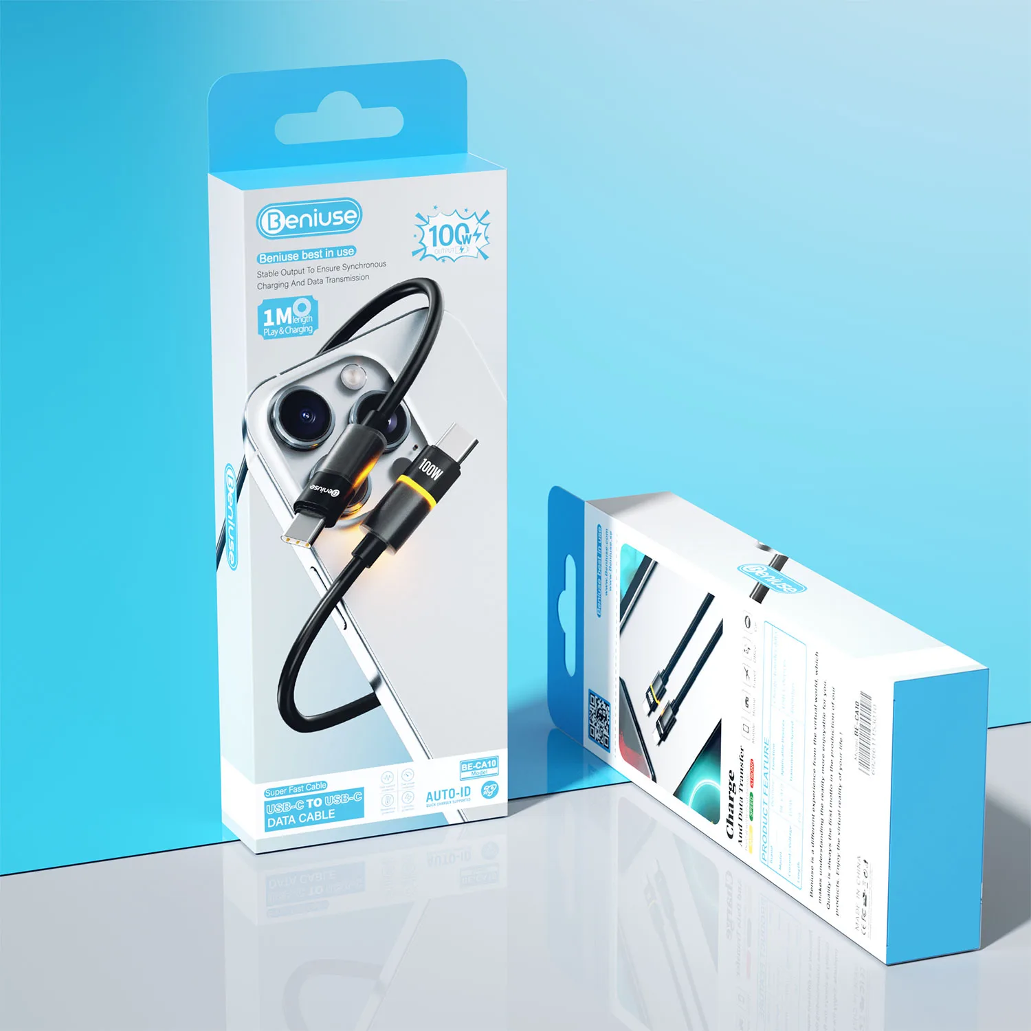 کابل USB-C بنیوس مدل BE-CA10 طول 1متر