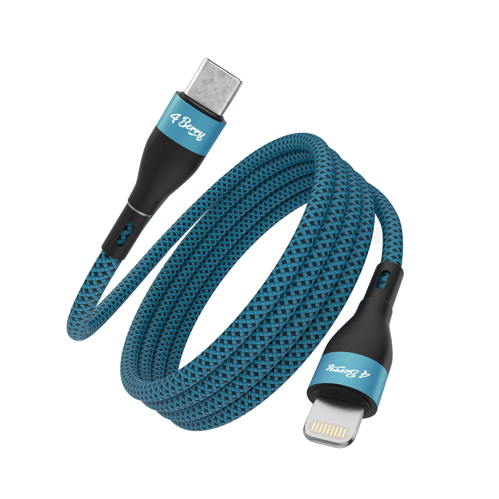 کابل تبدیل USB-C به لایتنینگ فوربری مدل Magnetic KS-CL01-20W طول 1 متر