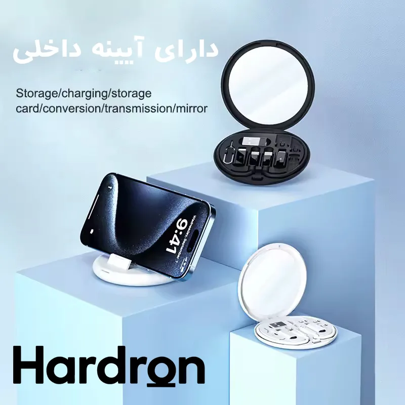 کابل تبدیل USB-C/USB به Lightning/USB-C/Micro USB هاردرون مدل TCRA 1600 طول 0.3 متر