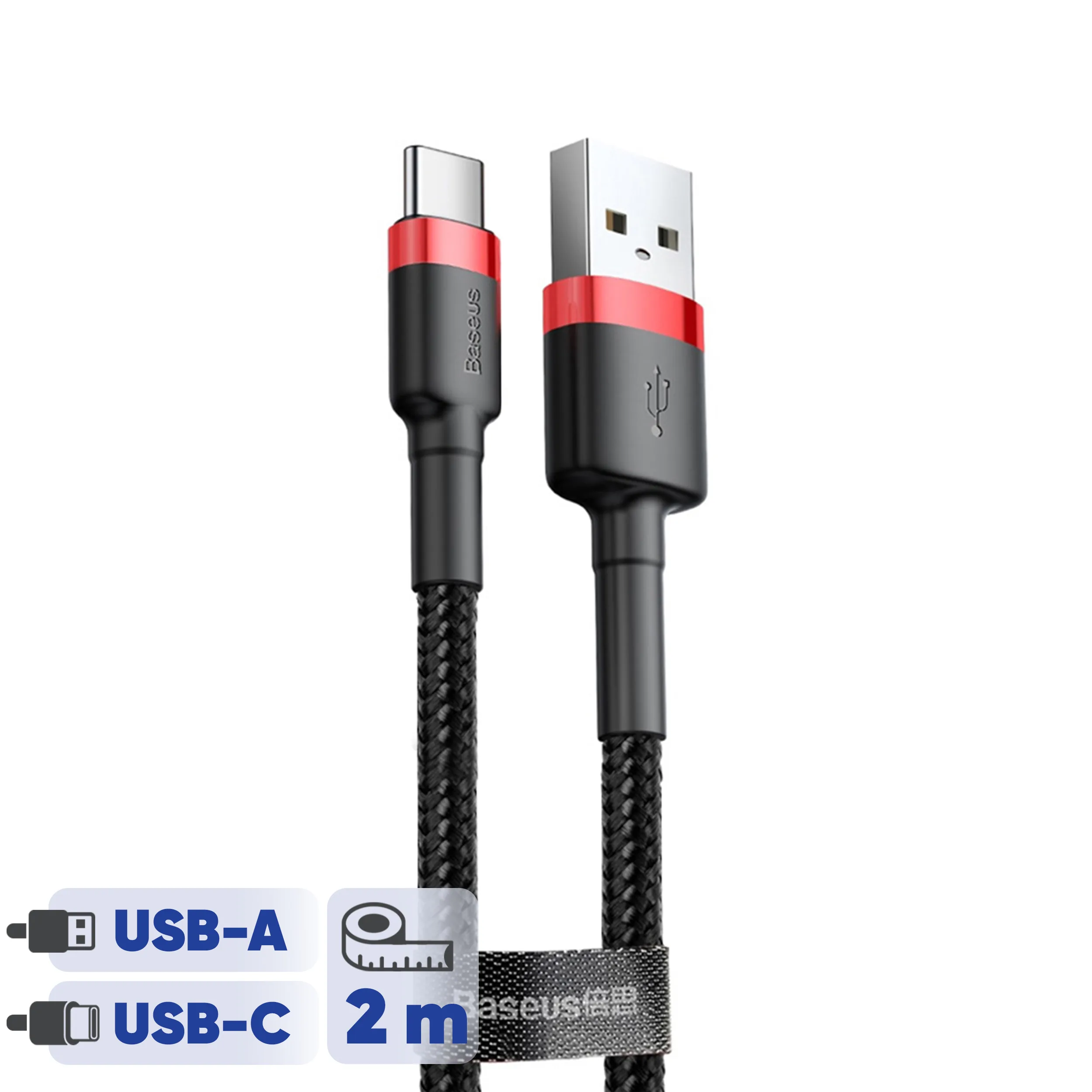 کابل تبدیل USB به USB-C باسئوس  مدل CATKLF-C91 Cafule طول 2 متر